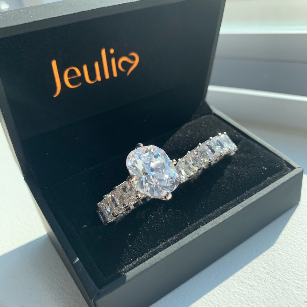 Jeulia 2 Ring Eternity Ring Set - image 5